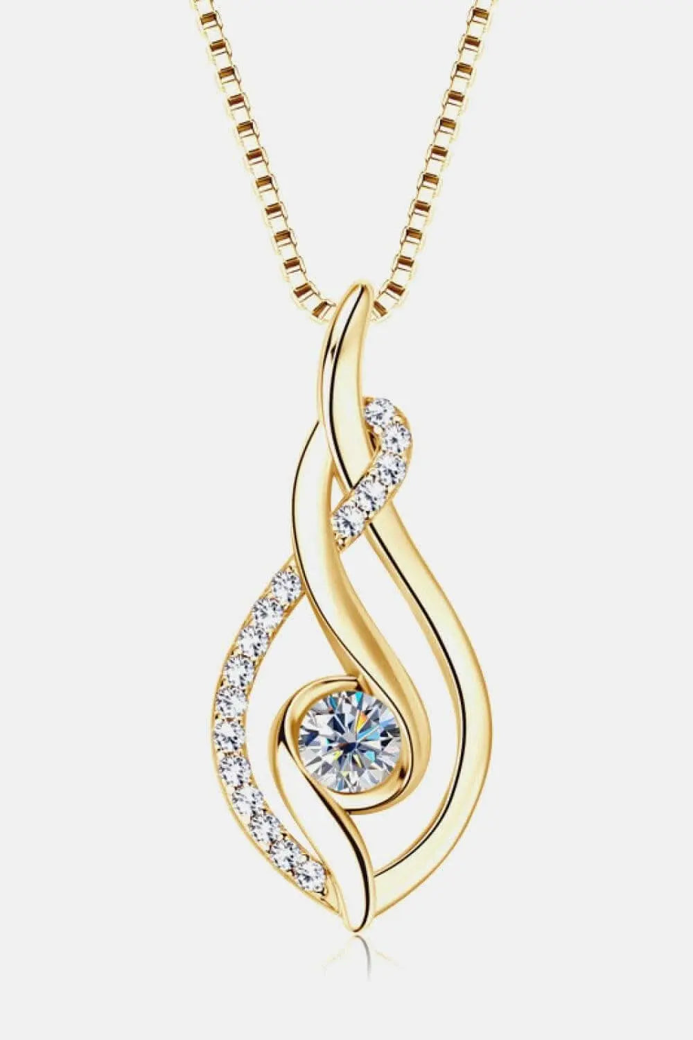Elegant Moissanite Silver Necklace - Love Salve